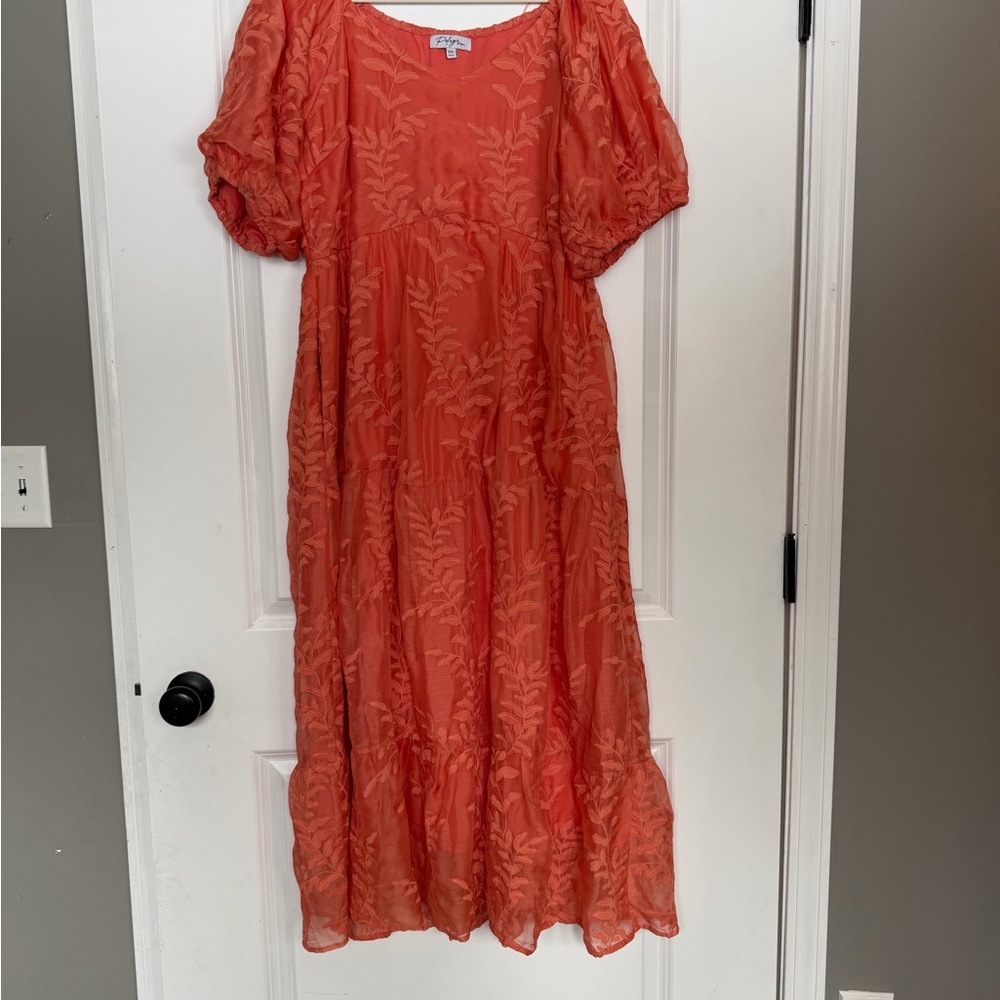 Polagram Coral Midi Dress